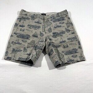 J.CREW Gramercy Chino Shorts Mens Gray Boat Nautical Cotton 8" Inseam Sz 29